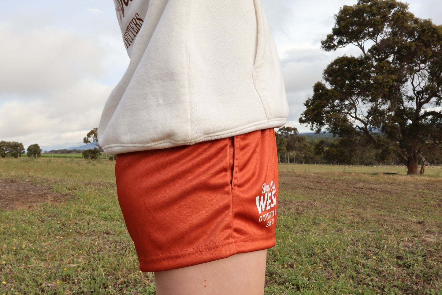 Footy Shorts - Brown Gingham