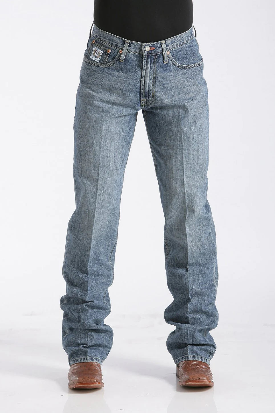 Cinch Mens Relaxed Fit White Label Jeans - Medium Stonewash