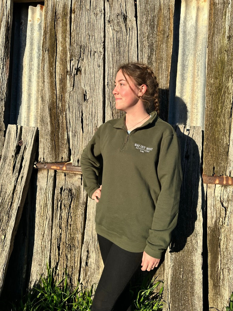 Stella Half Zip - Army Green