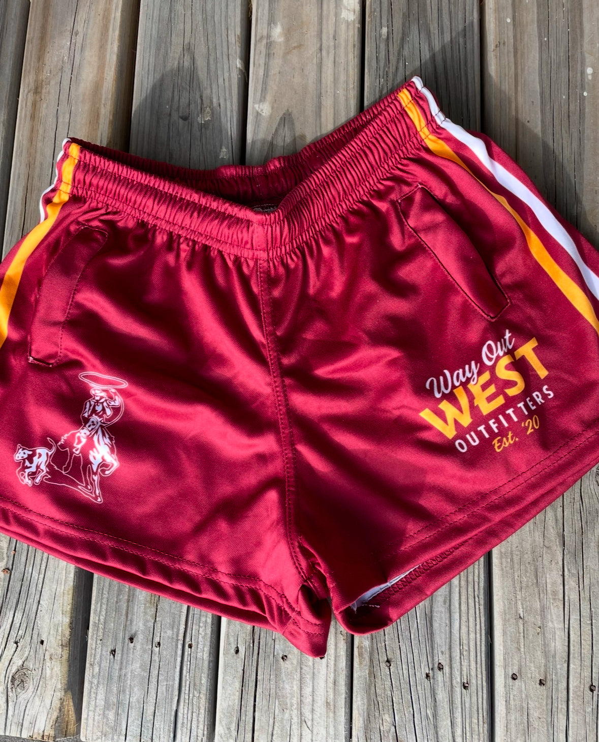 Footy Shorts - Maroon